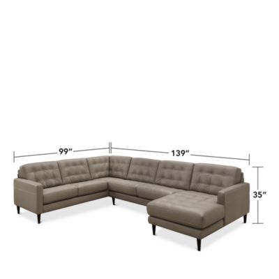 Massimo 3-Piece Leather Sectional