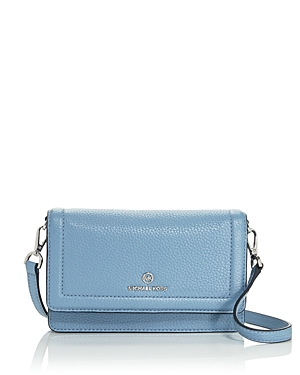 Michael Michael Kors Jet Set Charm Small Phone Crossbody In Chambray/silver