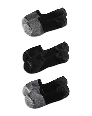 Calvin Klein 3-pack No-show Socks In Gray/black