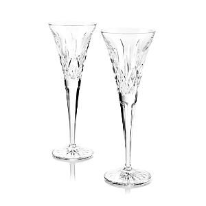 Waterford Lismore Toasting Flutes, Set Of 2 In Black