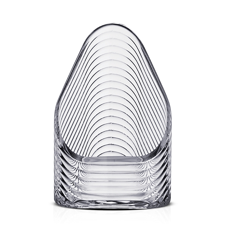 Nude Glass Mist Light Small Candleholder, Clear
