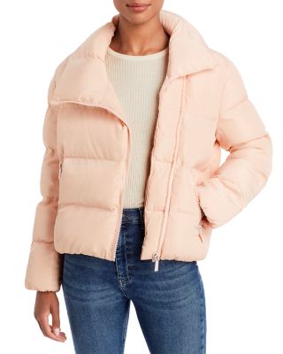 light pink puffer coat