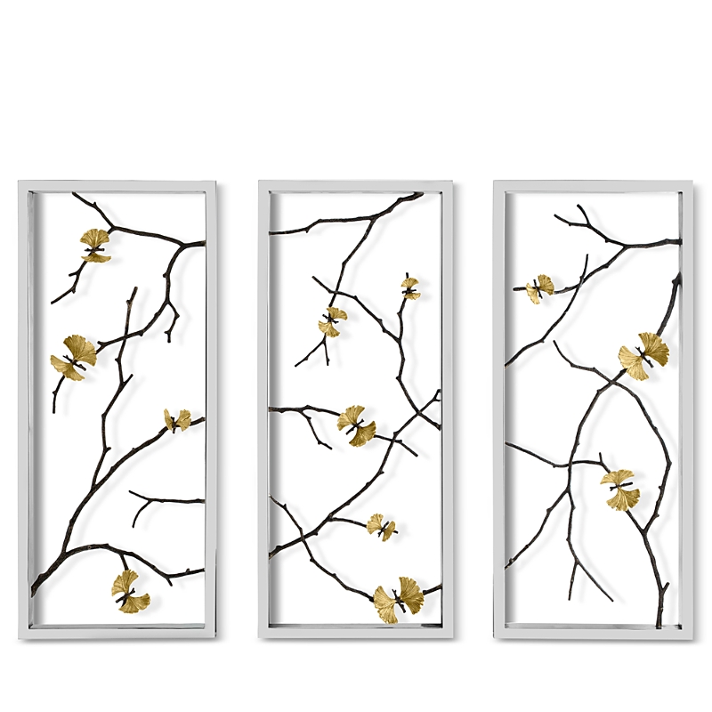 Michael Aram Butterfly Ginkgo Wall Art Panels, Set of 3