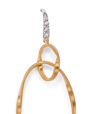 18K Yellow Gold Onde Double Link Hook Earrings