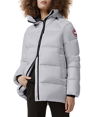 Canada Goose Cypress Hooded Down Puffer Coat In Silverbirch