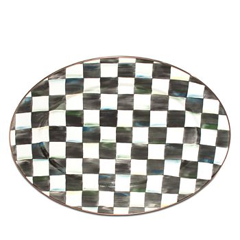 Mackenzie-Childs - Courtly Check Enamel Oval Platter, Medium