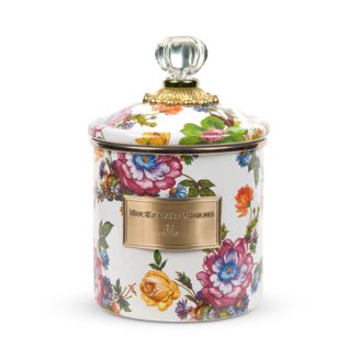 MacKenzie-Childs Flower Market Small Canister, White | Bloomingdale's Mackenzie-Childs