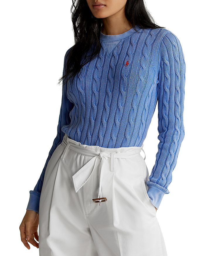 Ralph Lauren Cotton Cable Knit Sweater | Bloomingdale's