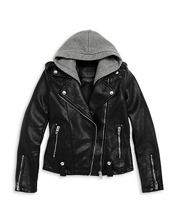 BLANKNYC girls Vegan Leather Moto Jacket 