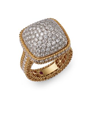 Roberto Coin 18K Yellow Gold Roman Barocco Diamond Pavé