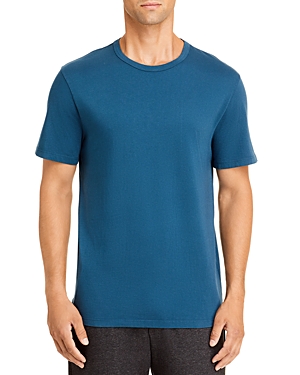 Vince Garment Dyed Crewneck Tee In Washed River Blue
