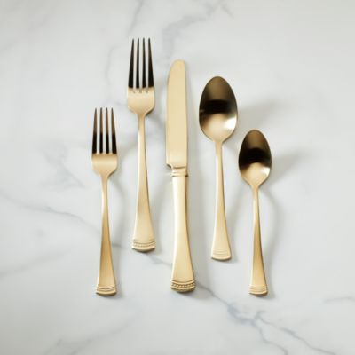 Portola 20-Piece Gold Satin Flatware Set
