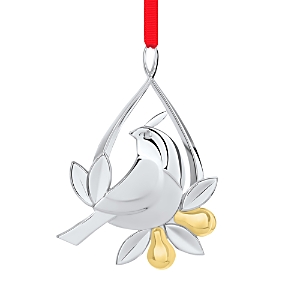 Nambe Twelve Days Of Christmas Ornament - Partridge In A Pear Tree In Silver