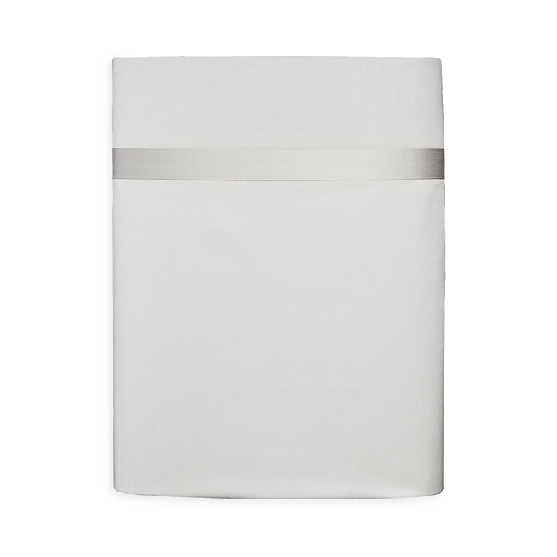 Matouk Nocturne Sateen Flat Sheet, Full/queen In Silver