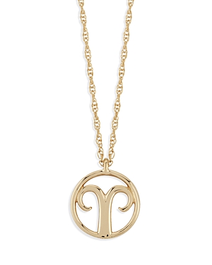 Bloomingdale's Zodiac Pendant Necklace In 14k Yellow Gold  18" - 100% Exclusive In Aries