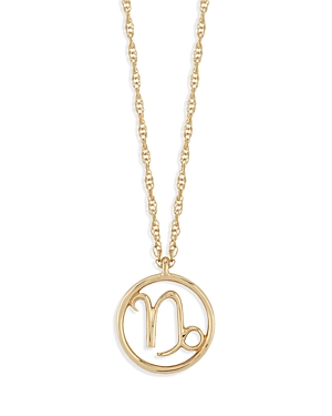 Bloomingdale's Zodiac Pendant Necklace In 14k Yellow Gold  18" - 100% Exclusive In Capricorn