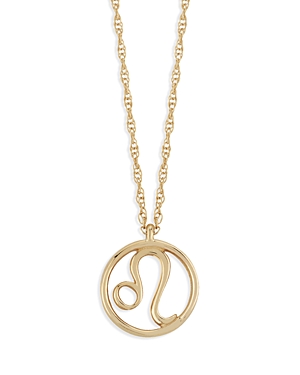 Bloomingdale's Zodiac Pendant Necklace In 14k Yellow Gold 18 - 100% Exclusive In Leo