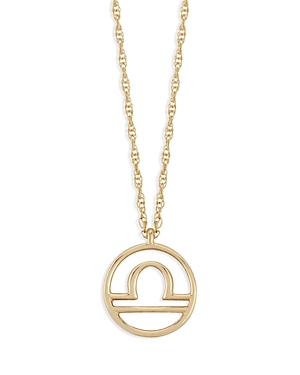 Bloomingdale's Zodiac Pendant Necklace In 14k Yellow Gold  18" - 100% Exclusive In Libra