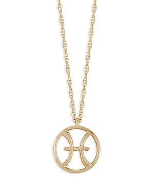 Bloomingdale's Zodiac Pendant Necklace In 14k Yellow Gold 18 - 100% Exclusive In Pisces