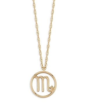 Bloomingdale's Zodiac Pendant Necklace In 14k Yellow Gold 18 - 100% Exclusive In Scorpio