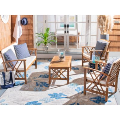 Fontana 4-Piece Outdoor Living Set with Accent Pillows