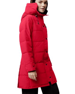 Canada Goose Shelburne Notched Brim Parka In Red