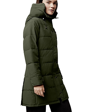 Canada Goose Shelburne Notched Brim Parka In Military Green