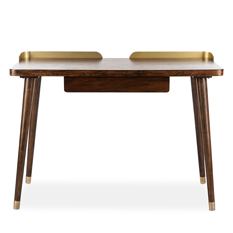 Safavieh Parker 1 Drawer Desk In Dark Walnut