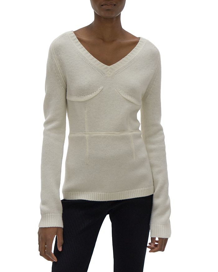 Helmut Lang Back Zip V Neck Sweater Bloomingdale s