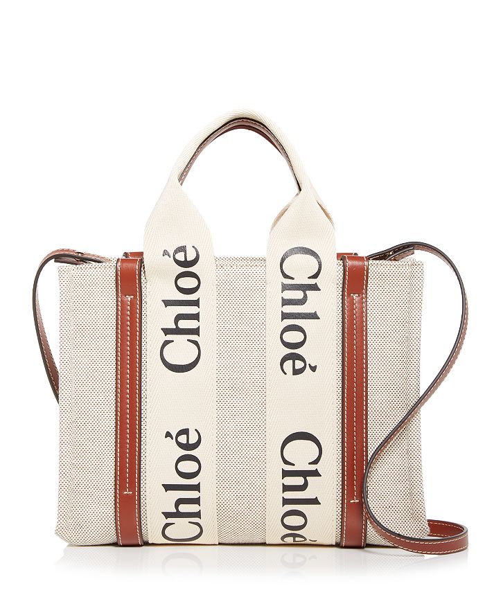 Chloé Woody Small Canvas Tote Crossbody Bag | Bloomingdale's