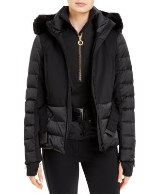 San Louis Faux Fur Trim Jacket, Glow Ski Half Zip Top & Pippa Belted Pants