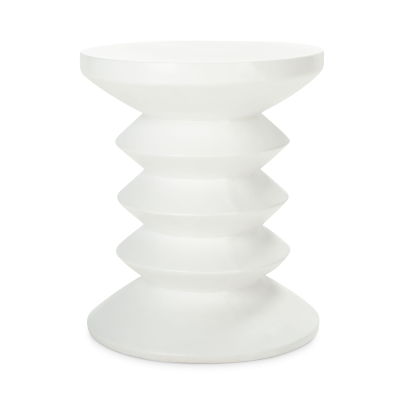 Safavieh Benaya Outdoor Concrete Accent Table In Ivory
