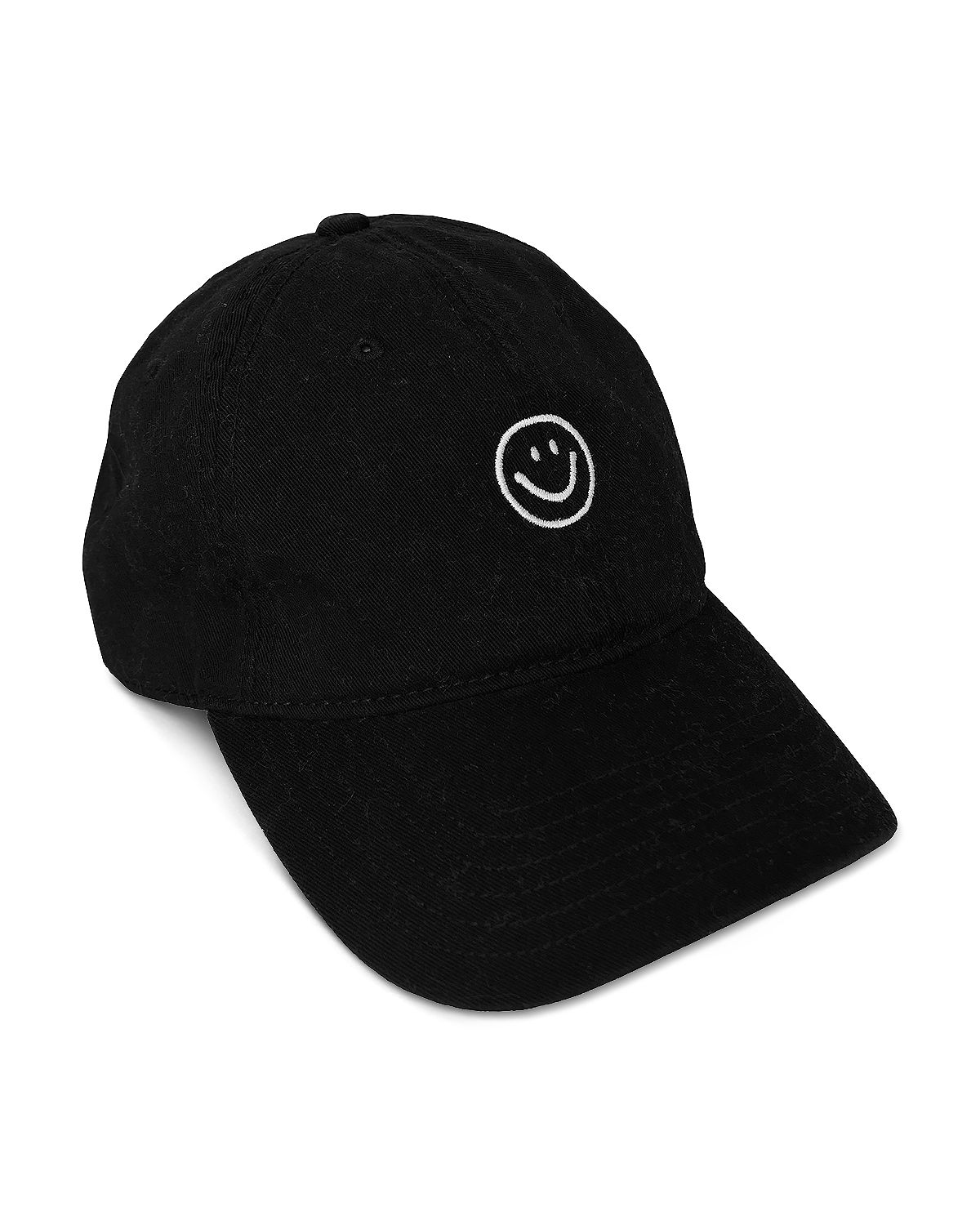Photo 1 of KERRI ROSENTHAL Smiley Baseball Hat Black
Caps can be adjusted +/- 7 cm using buckle strap
Embroidered smiley face
Shell: 100% cotton