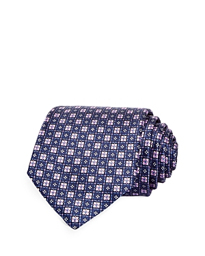 The Men's Store at Bloomingdale's Floral Grid Silk Classic Tie - 100% Exclusive