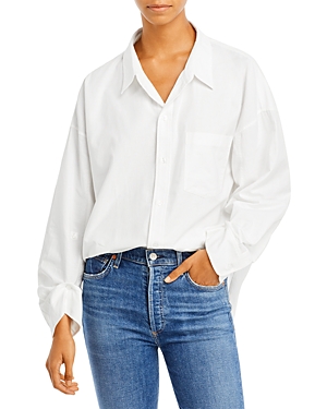 Citizen Of Humanity White Oversized Kayla Shirt In Oxford White