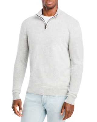Dove Gray Cashmere Quarter-Zip Sweater - Exclusive