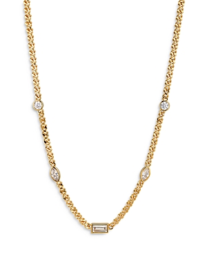 NADRI COCO CUBIC ZIRCONIA CHOKER NECKLACE, 14-17,AN39912GCZ