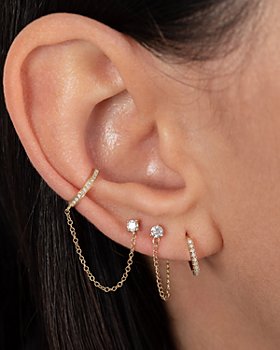 Diamond ear cuff Zoe Lev Jewelry 