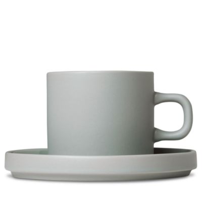 Pilar Coffee Cups with Saucers, Set of 2