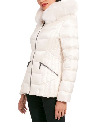Nikki Shearling Trim Puffer Coat