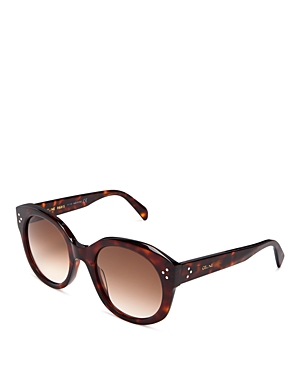 Celine Women's Round Sunglasses, 53mm In Dark Havana/brown