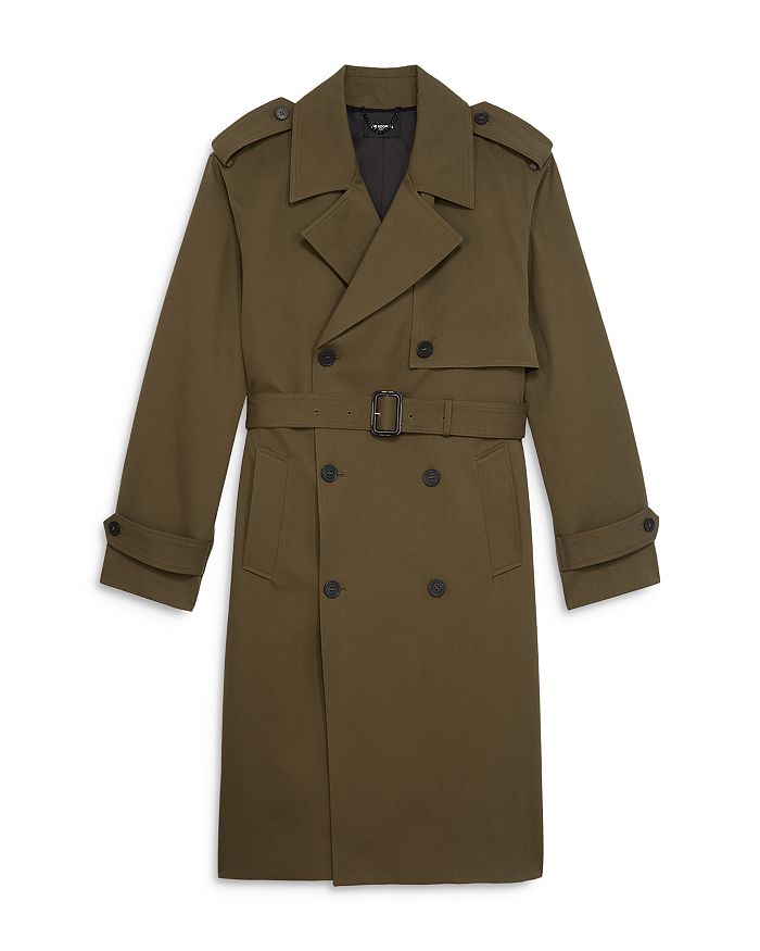 The Kooples Double Breasted Military Trench Coat | Bloomingdale's