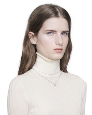 18K White Gold Running G Diamond Necklace, 16.5"