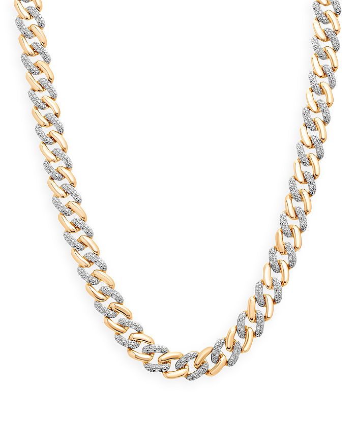 Bloomingdale's Men's Diamond Link Necklace in 14K Yellow Gold, 0.50 ct ...