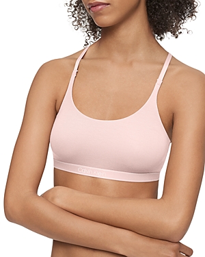 Calvin Klein Women's Pure Ribbed Unlined Bralette, Barely Pink, X-Small at   Women's Clothing store