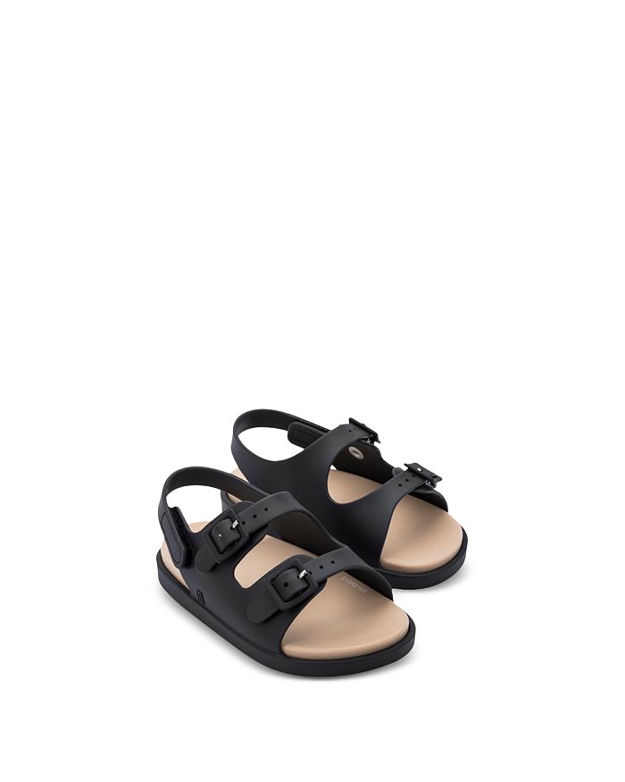 Mini Melissa Kids' Girls' Wide Sandals - Walker, Toddler In Black/beige