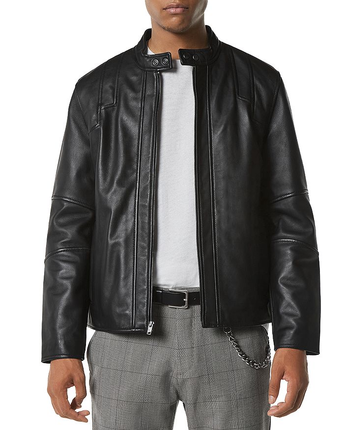 Andrew Marc Keppler Leather Racer Jacket | Bloomingdale's