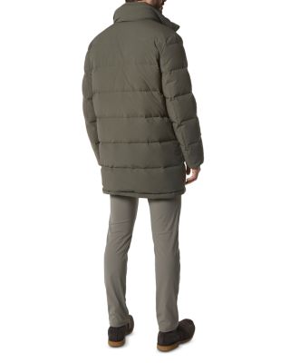 Shelton Cool Touch Regular Fit Quilted Down Parka with Removable Shearling Trimmed Bib