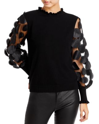 Sioni Mixed Media Long Sleeved Sweater 