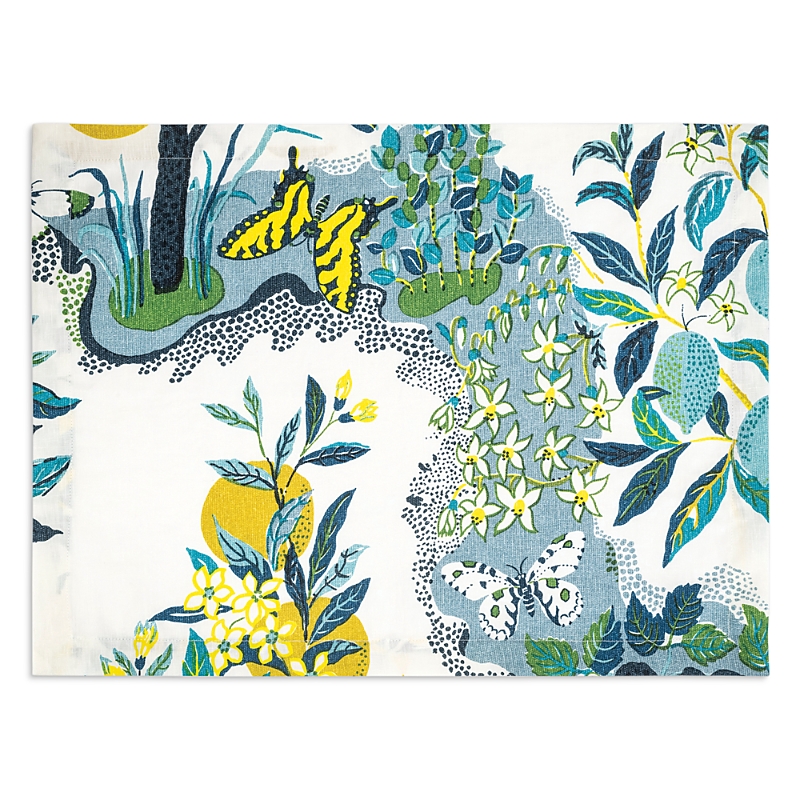 Matouk Citrus Garden Placemats, Set Of 4 In Pool